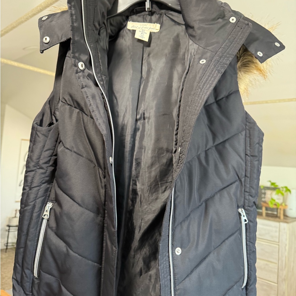 H&M Puffer Vest with Fur Trim